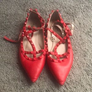 Valentino Rockstud Caged Flats